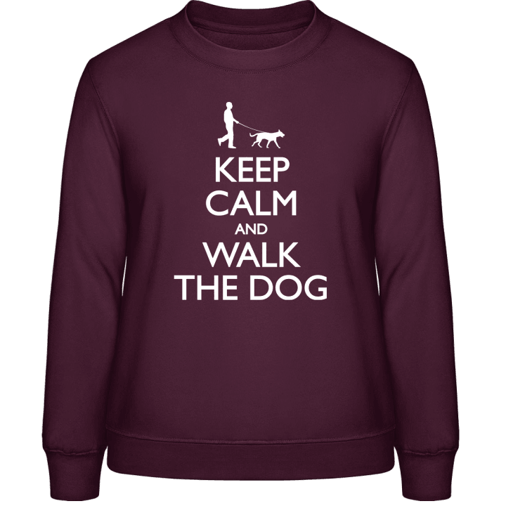 Keep Calm and Walk the Dog Man Sweatshirt til kvinder 0 image