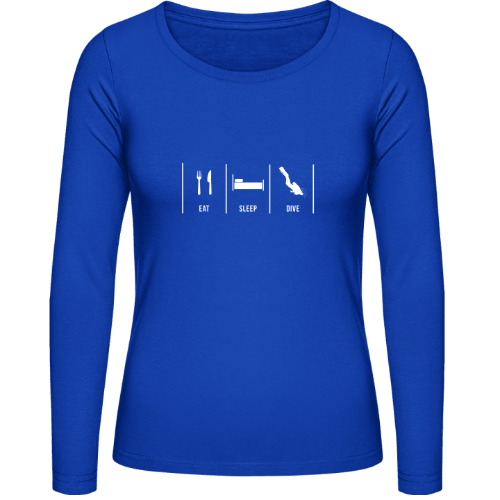 Eat Sleep Dive T-shirt à manches longues pour femmes contain pic