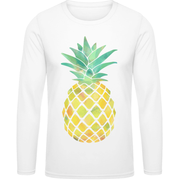 Colored Aquarell Pineapple T-shirt à manches longues 0 image