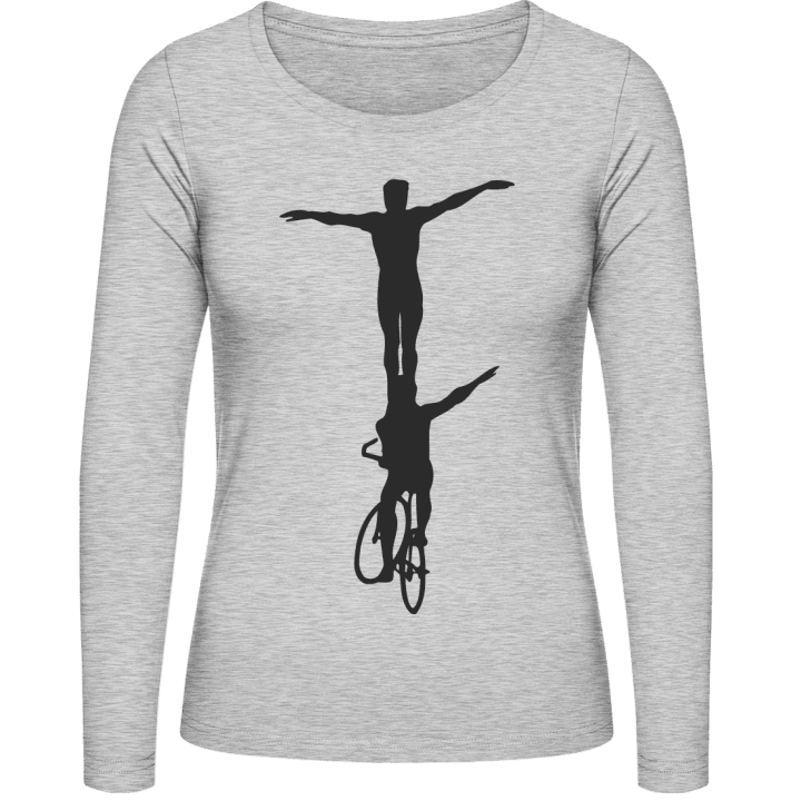 Bicycle acrobatics Kvinnor långärmad skjorta 0 image