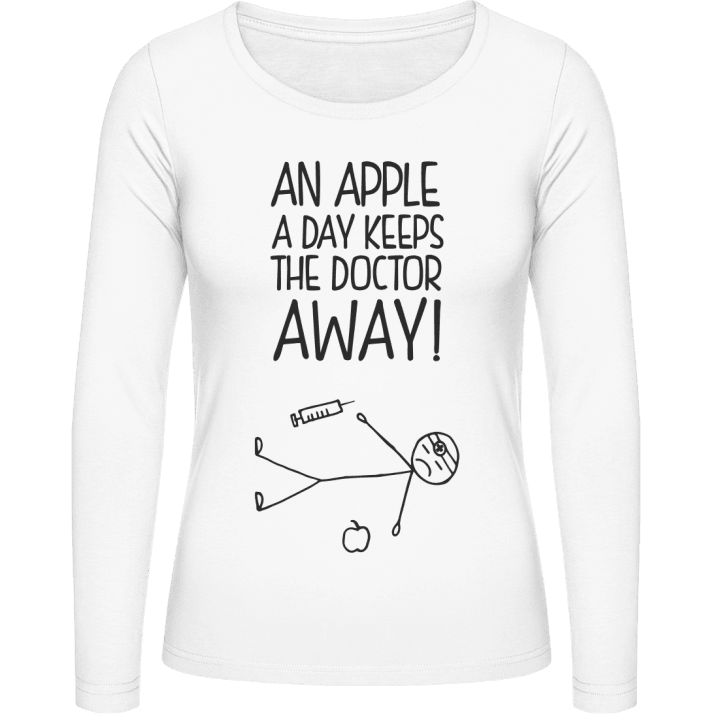 An Apple A Day Doctor Comic Frauen Langarmshirt contain pic