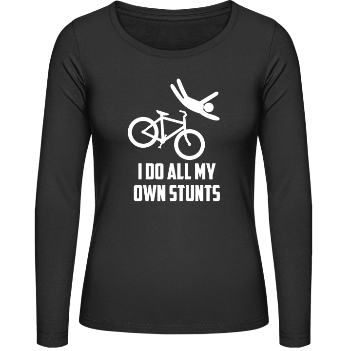 I Do All My Own Stunts Bicycle T-shirt à manches longues pour femmes 0 image