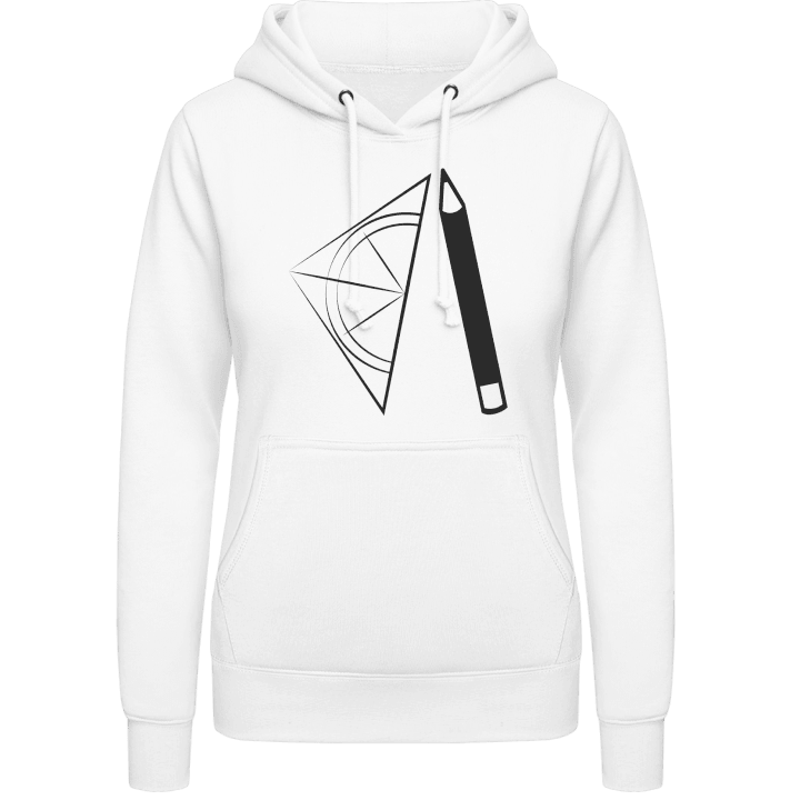 Geometry Pencil Triangle Felpa con cappuccio da donna contain pic