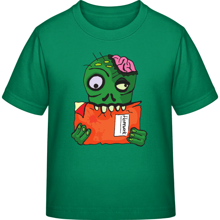 Zombie VS Homework T-skjorte for barn contain pic