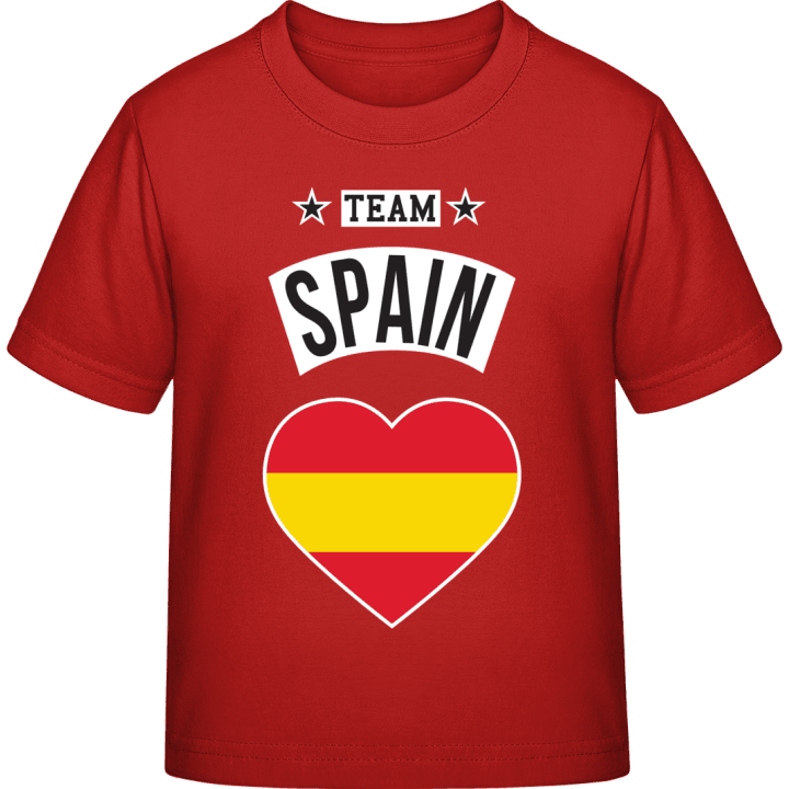 Team Spain Heart T-skjorte for barn contain pic