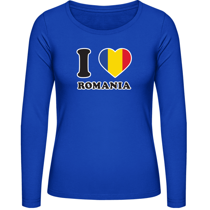 I Love Romania Langermet skjorte for kvinner 0 image