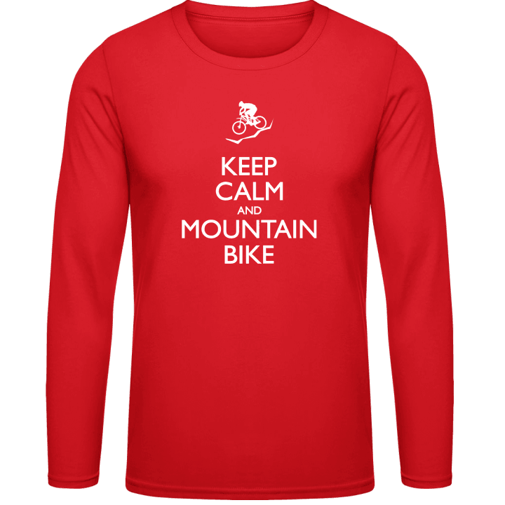 Keep Calm and Mountain Bike Shirt met lange mouwen contain pic