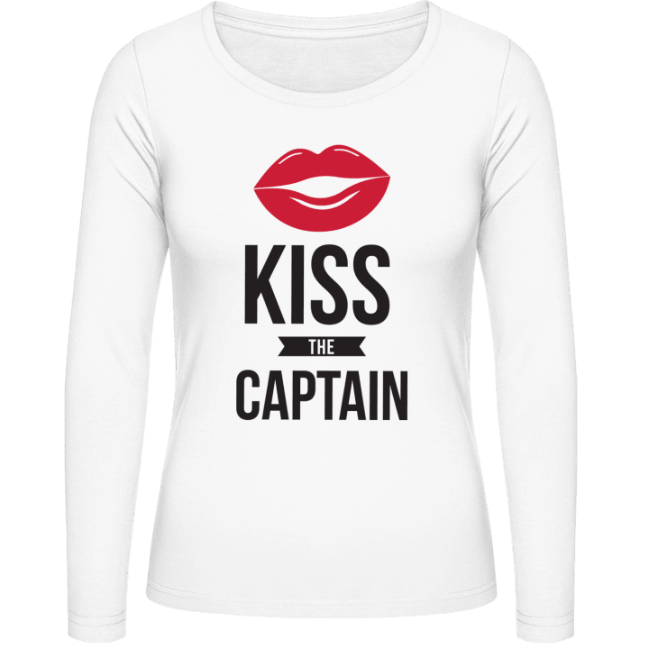Kiss The Captain Langermet skjorte for kvinner contain pic