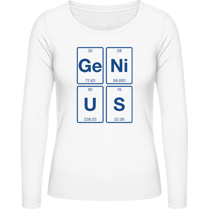 Genius Chemical Elements Langermet skjorte for kvinner contain pic