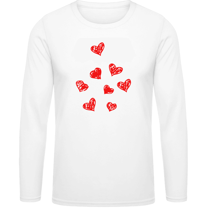 Hearts Drawing T-shirt à manches longues contain pic