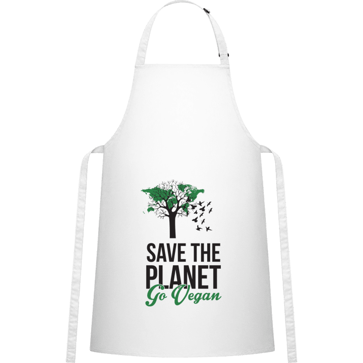Save The Planet Go Vegan Tablier de cuisine contain pic