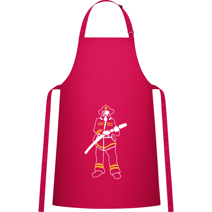 Firefighter Silhouette Kitchen Apron contain pic