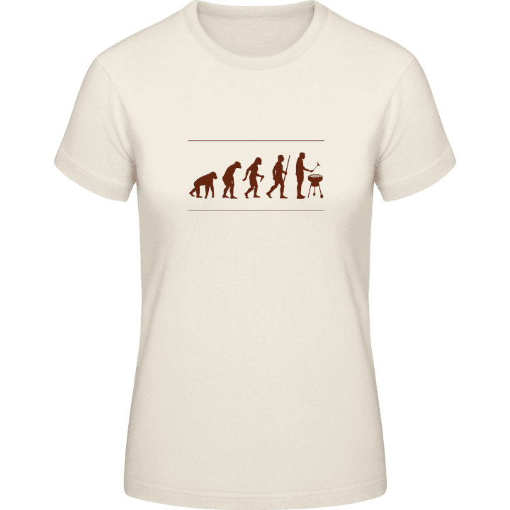 Lustiger Griller Evolution Frauen T-Shirt contain pic