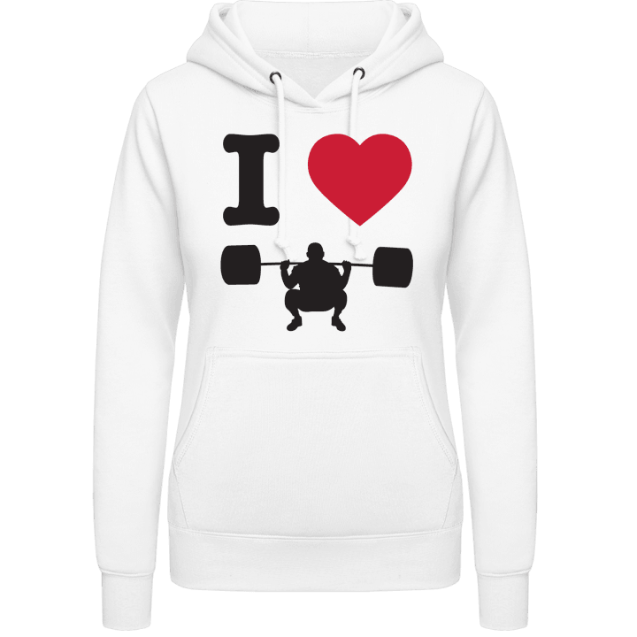 I Heart Weightlifting Sweat à capuche pour femme contain pic