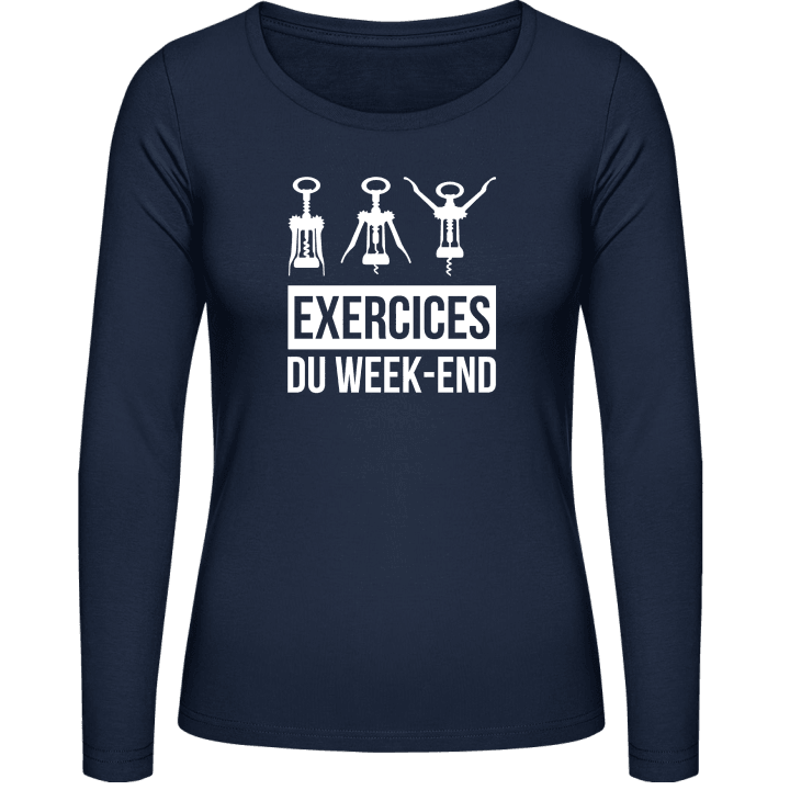 Exercises du week-end Vrouwen Lange Mouw Shirt contain pic