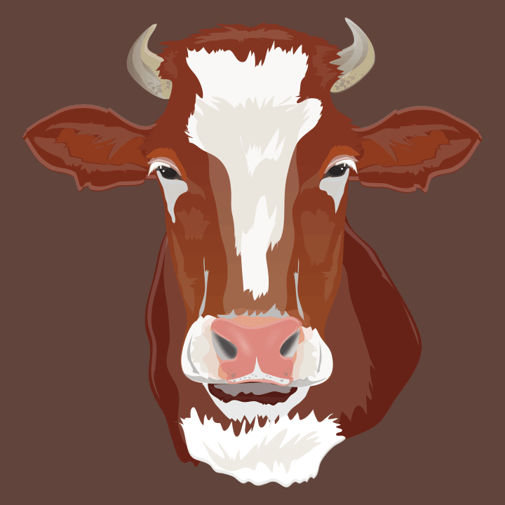 Brown Cow Head Realistic Long Sleeve Shirt 0 image