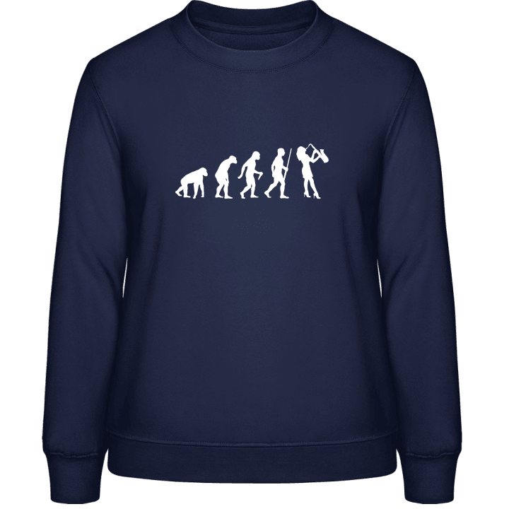 Female Saxophon Player Evolution Frauen Sweatshirt contain pic
