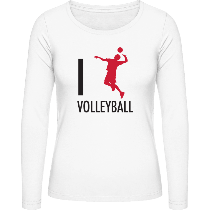 I Love Volleyball Kvinnor långärmad skjorta contain pic