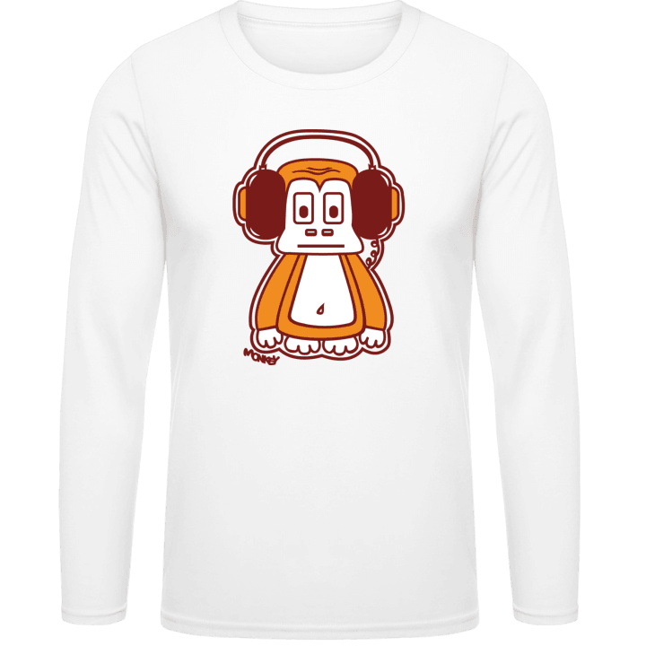 Monkey With Headphones Langarmshirt contain pic