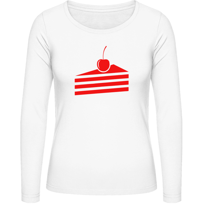 Cake Illustration Langermet skjorte for kvinner contain pic
