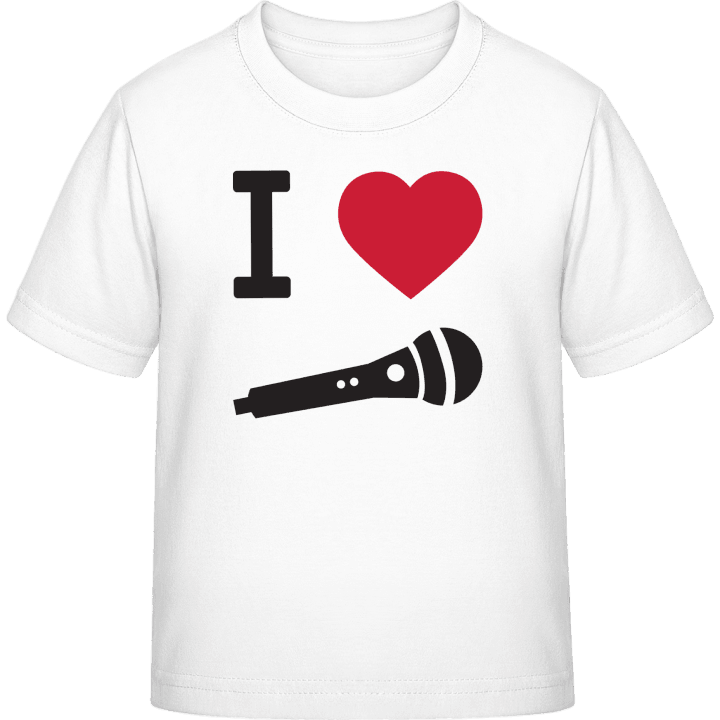 I Heart Singing Michrophone Kinder T-Shirt contain pic