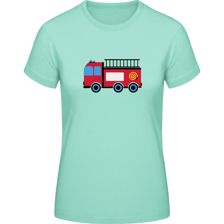 Fire Department Comic Truck T-skjorte for kvinner contain pic