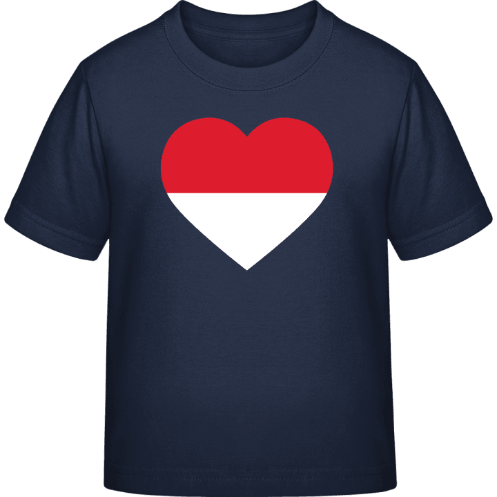 Monaco Heart Flag T-shirt pour enfants contain pic