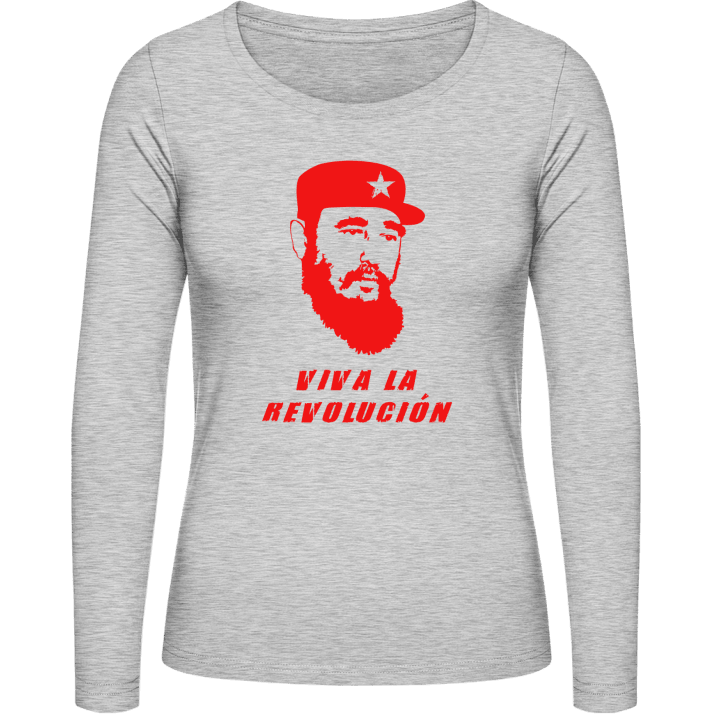 Fidel Castro Revolution Camisa de manga larga para mujer contain pic