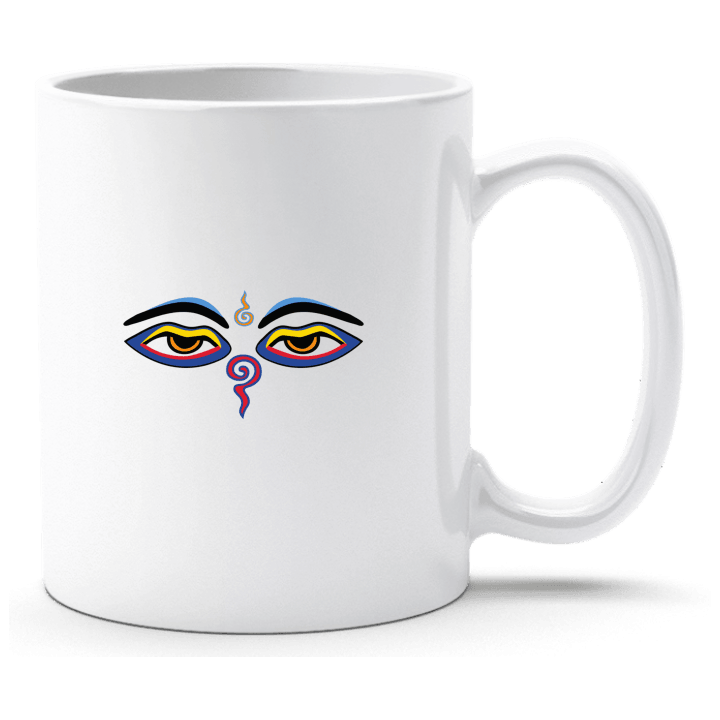 Eyes of Buddha Symbol Cup contain pic