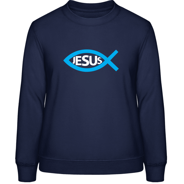 Jesus Ichthys Fish Vrouwen Sweatshirt contain pic