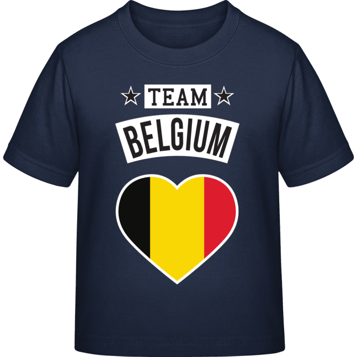 Team Belgium Heart T-skjorte for barn contain pic