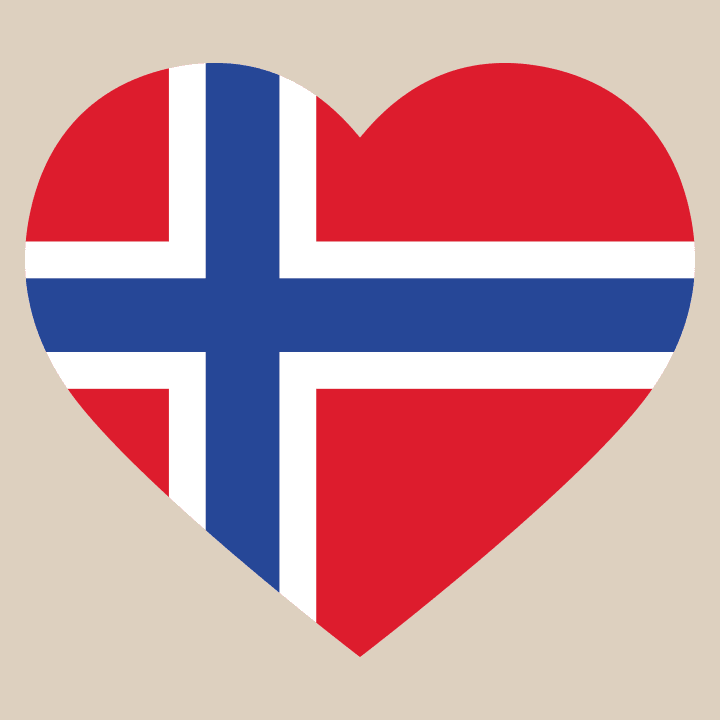 Norway Heart Flag Stof taske 0 image