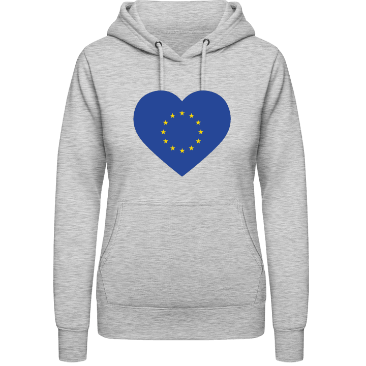 EU Europe Heart Flag Sweat à capuche pour femme contain pic