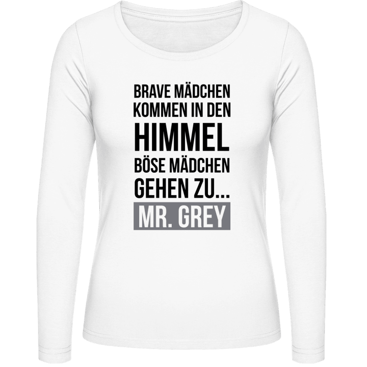 Böse Mädchen gehen zu Mr Grey Frauen Langarmshirt 0 image