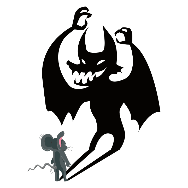 Scary Bat And Mouse T-skjorte for barn 0 image