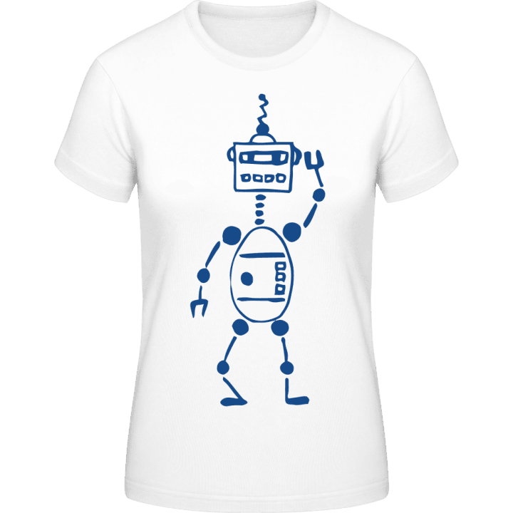 Funny Robot Illustration Frauen T-Shirt 0 image