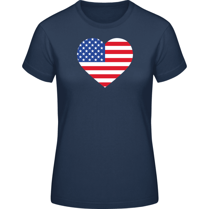 USA Heart Flag Frauen T-Shirt 0 image