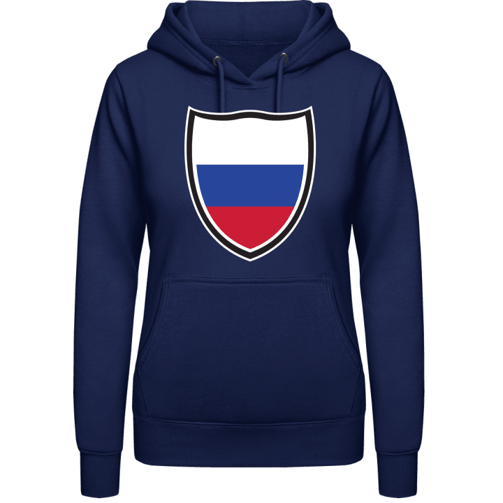 Russian Flag Shield Vrouwen Hoodie contain pic