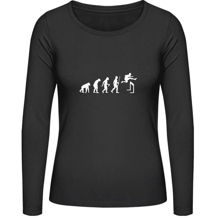 Hurdling Evolution Frauen Langarmshirt contain pic