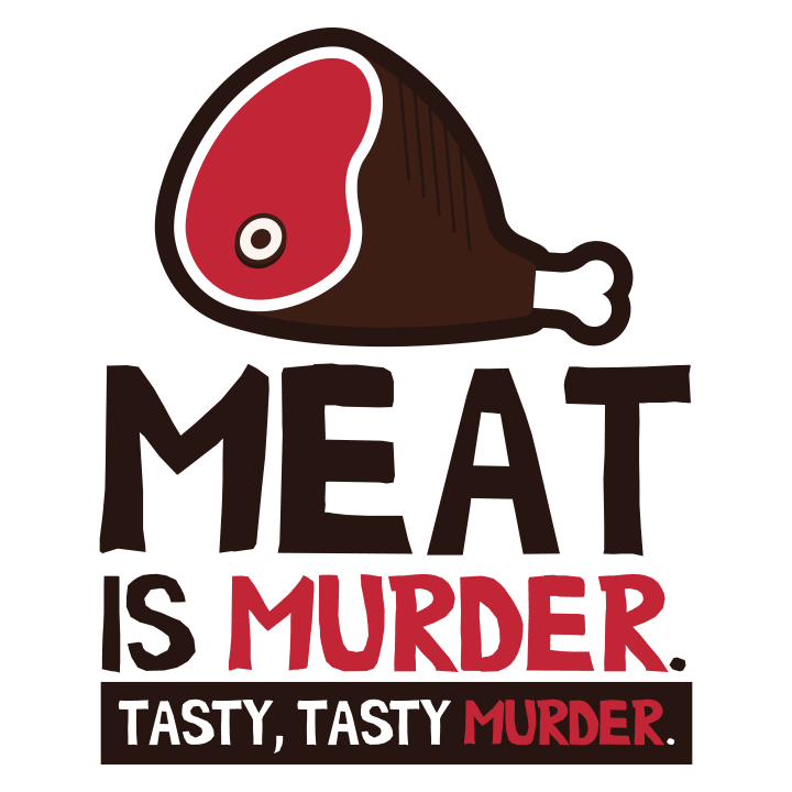 Meat Is Murder. Tasty, Tasty Murder. Vrouwen Lange Mouw Shirt 0 image
