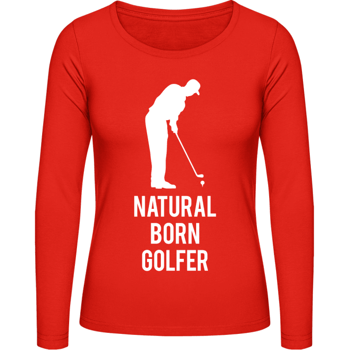 Natural Born Golfer Langermet skjorte for kvinner contain pic