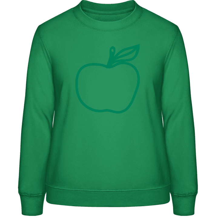 Green Apple With Leaf Sweatshirt för kvinnor contain pic