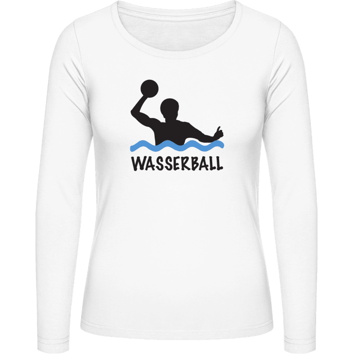 Wasserball Silhouette Langermet skjorte for kvinner contain pic