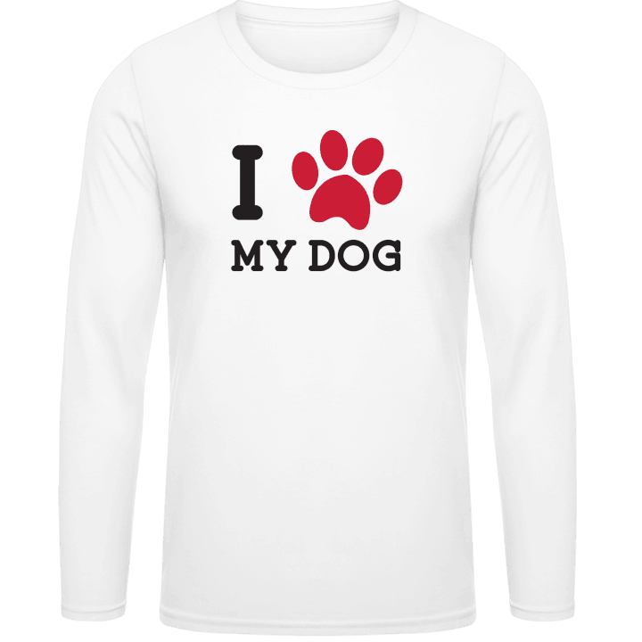 I Heart My Dog Footprint Long Sleeve Shirt 0 image