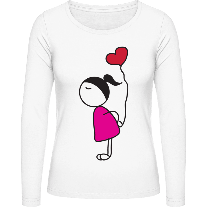 Girl In Love Langermet skjorte for kvinner contain pic
