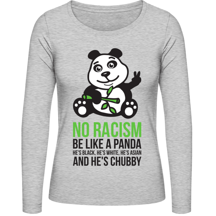 No Racism Be Like A Panda T-shirt à manches longues pour femmes 0 image