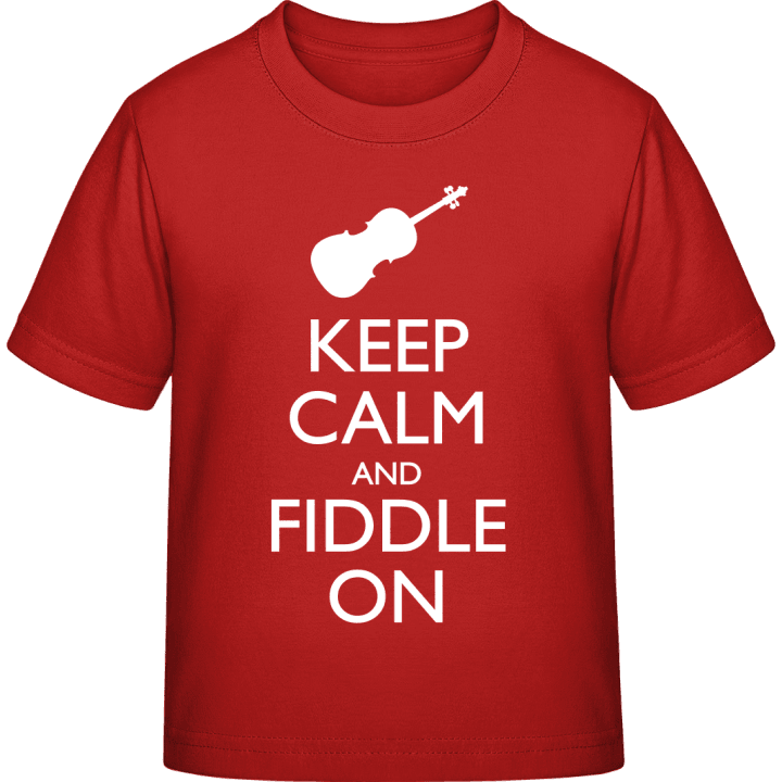 Keep Calm And Fiddle On T-skjorte for barn contain pic