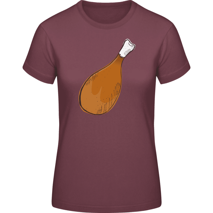Chicken Leg T-shirt för kvinnor contain pic