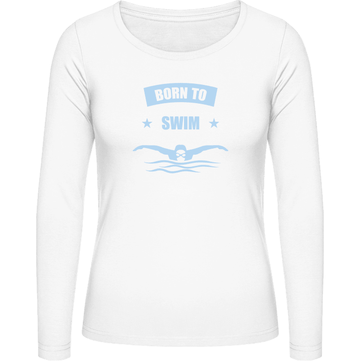 Born To Swim Frauen Langarmshirt contain pic