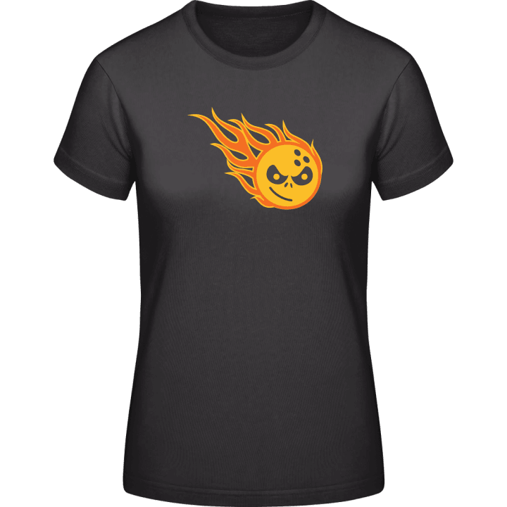 Bowling Ball on Fire Frauen T-Shirt contain pic